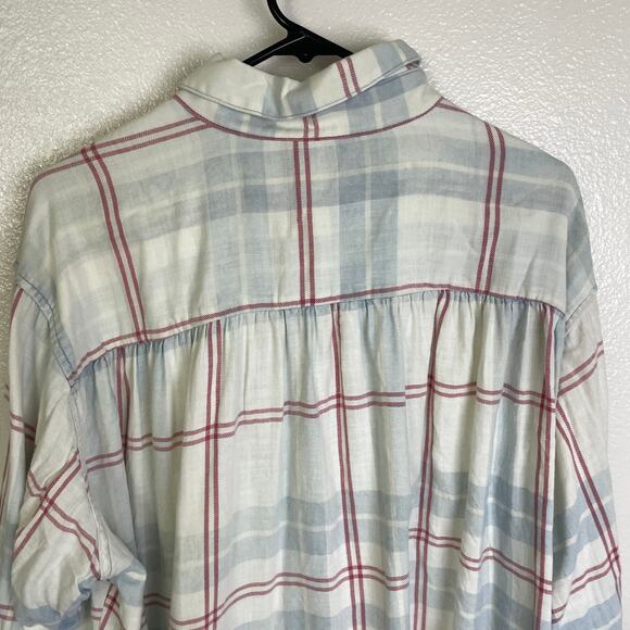 DR Collectors Teddy Forever Picasso Repair Shirt XL Red Indigo Button Oversized - Picture 8 of 12